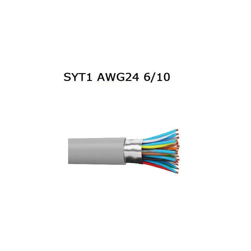 Cable telephonique SYT1 5 paires AWG24 GRIS (5 paires 6/10)