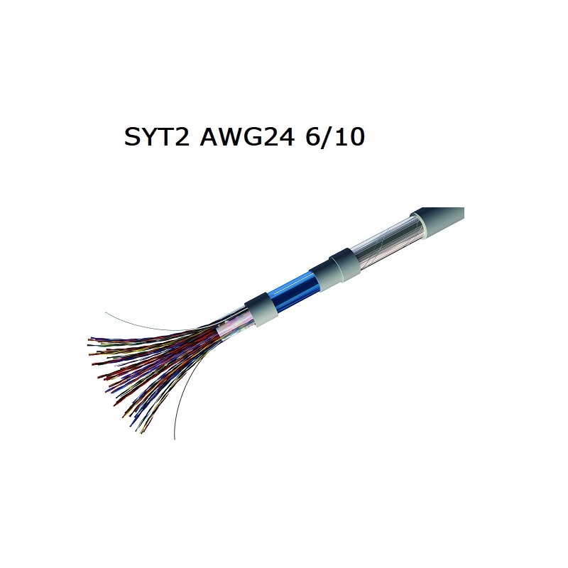 Cable telephonique SYT2 15 paires AWG24 GRIS (15 paires 6/10)