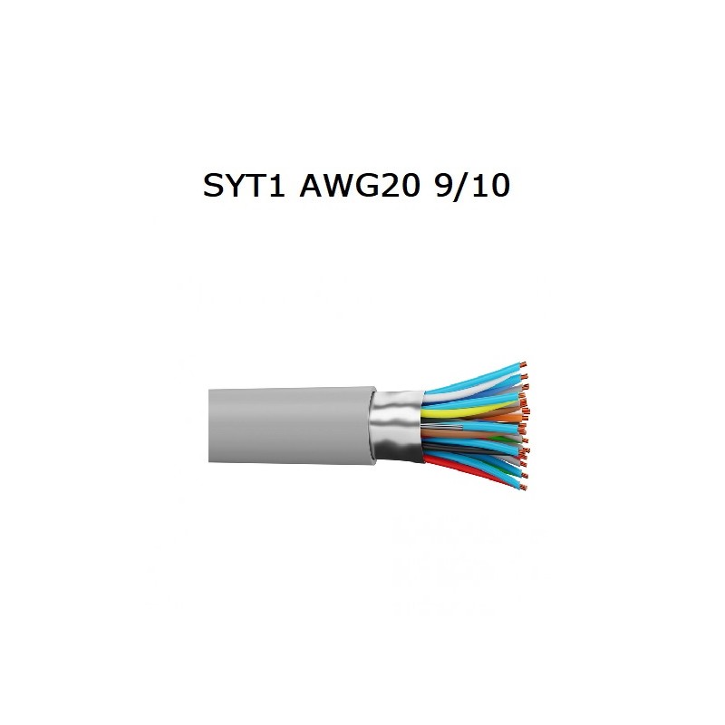 Cable telephonique SYT1 5 paires AWG20 GRIS (5 paires 9/10)