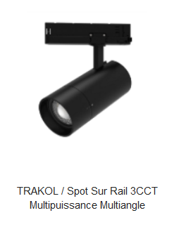 Spots LED TRAKOL et système de rail Track – Flexibilité et performance pour vos projets d’éclairage