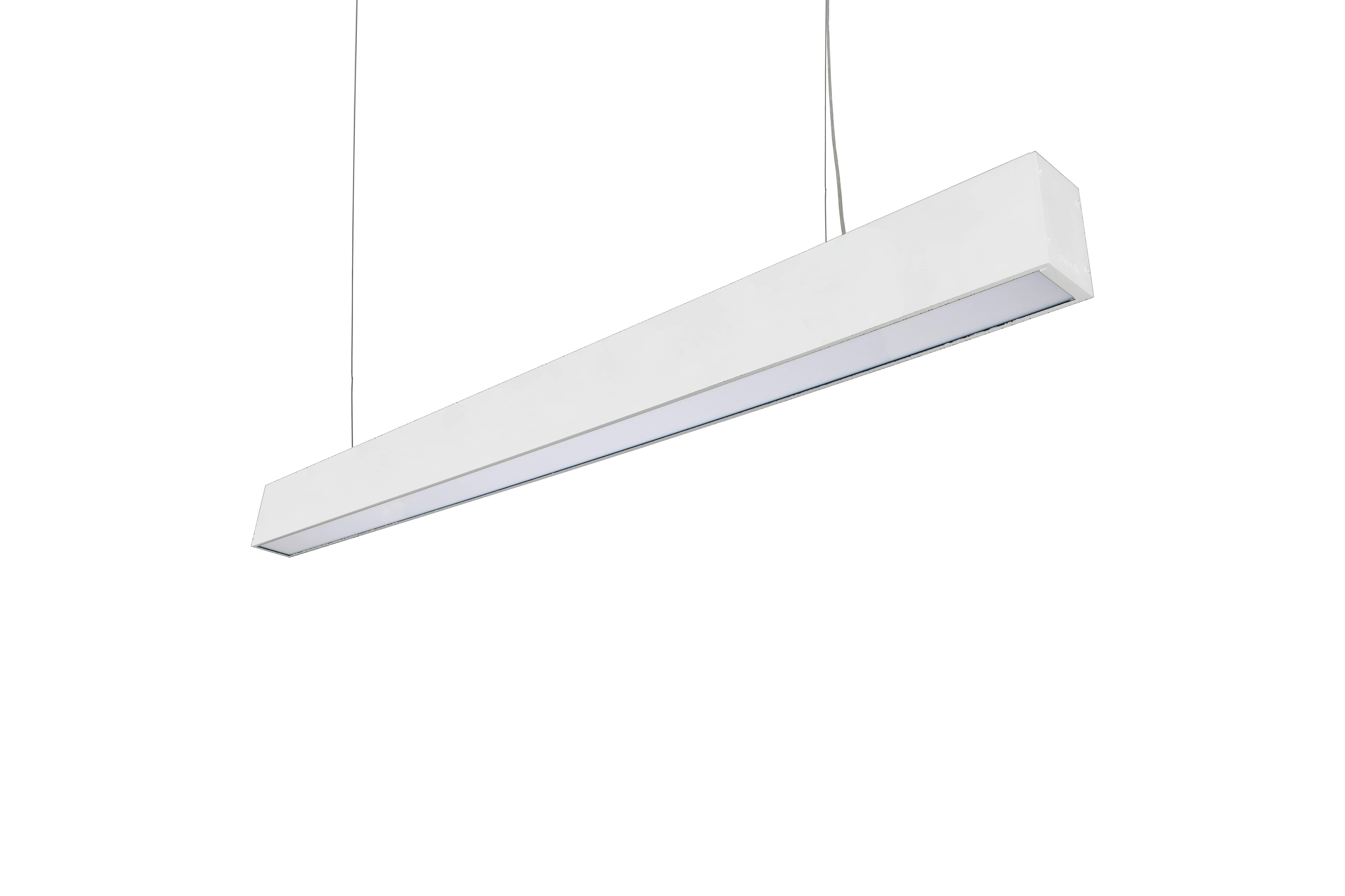 Lustre SURLINE – Suspension rectangulaire Blanche Moderne et Chic