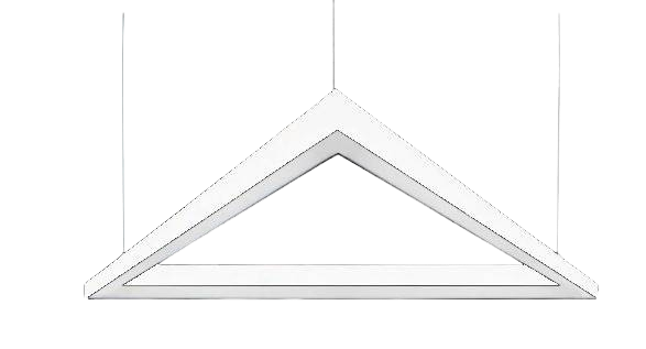 lustre LED design, TRIANGLE, suspension moderne, métal Blanc, haute qualité